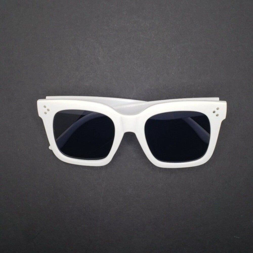 White cat eye square sunglasses
